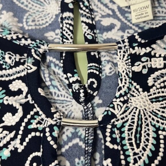 CATO Est. 1946 Womens Sleeveless Tunic Asymmetrical Hem Size 18/20W - Picture 3 of 8